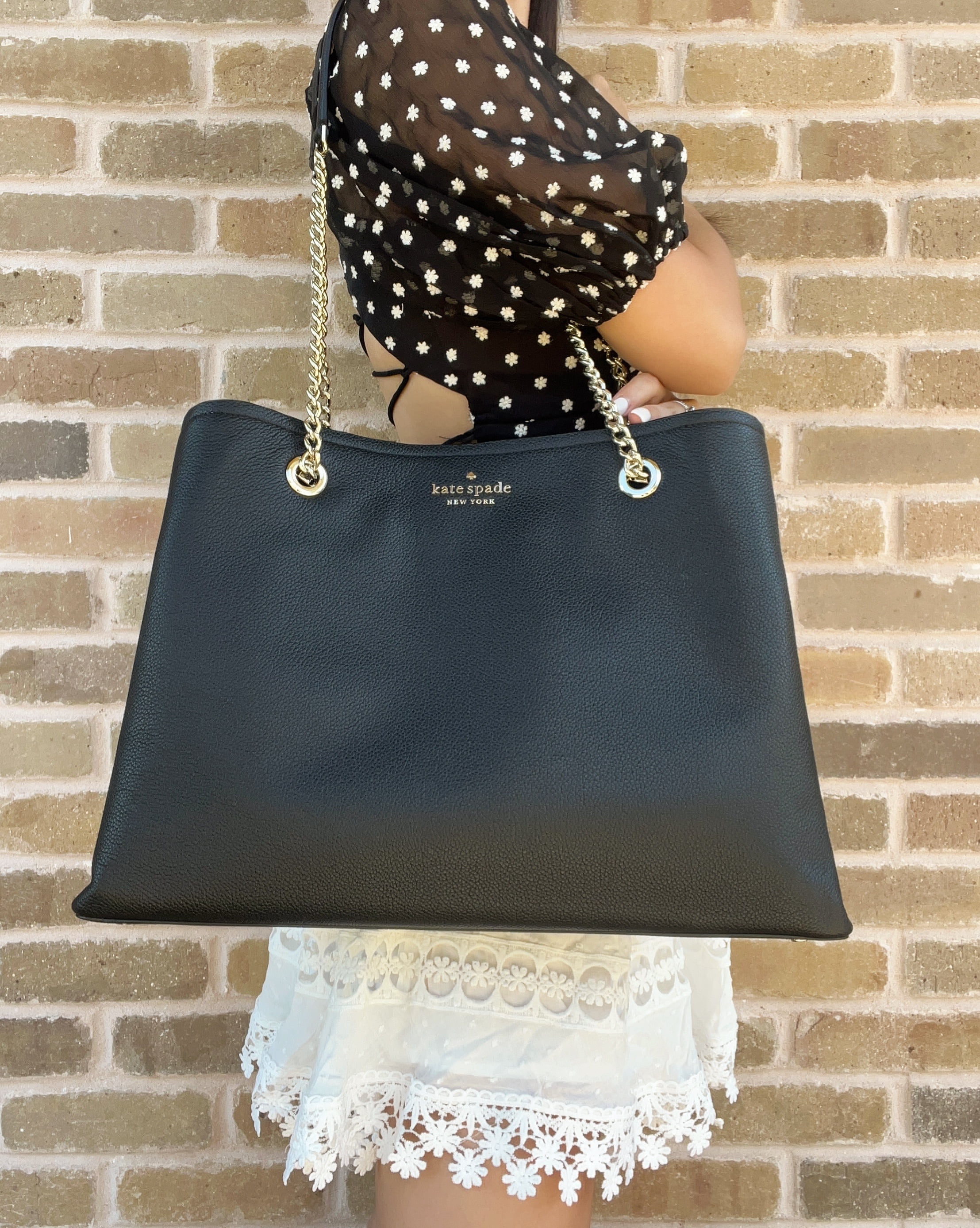 kate spade jordyn large chain handle tote
