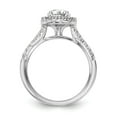 thumbnail image 2 of 14K White Gold Ring Band Engagement Semi Mount Round (4 Prong) center Stone Mounting Diamond, Lab Grown, 2 of 8