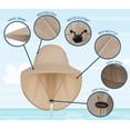 thumbnail image 3 of UPF 50+ Sun Protection Hat for Unisex Adult UV Solar Protection Wide Brim Outdoor Beach Fishing Bucket Bonnie Cap Visor with Neck Flap Breathable Mesh Lightweight Foldable Windproof C Khaki, 3 of 5