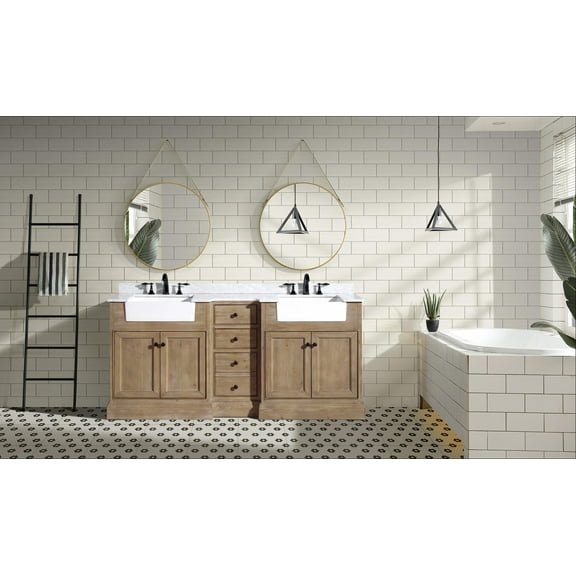 Kelly 72" Bathroom Vanity Weathered Fir