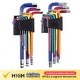thumbnail image 2 of Coloré 9PCS L Clé Kit Double Tête Allen Clé Ensemble pour Vis Long Bras Hexagonal Clé Clé Outil pour Vélo Réparation Hexagone Long, 2 of 6