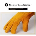 thumbnail image 5 of Men Work Gloves Soft Cowhide, Hunting Driving Welding Security Protection Mechanic Glove, 5 of 5