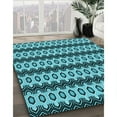 thumbnail image 2 of Ahgly Company Indoor Rectangle Patterned Bright Turquoise Blue Area Rugs, 4' x 6', 2 of 6
