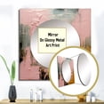 thumbnail image 3 of Designart "Commemorating Fate Abstract Gold Rosy Depiction II" Abstract Painting Square Mirror For Wall Decor - Large Gold Square Mirror Printed Wall Decor - Modern Square Living Room Mirror, 3 of 5