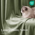 thumbnail image 5 of StangH Extra Long Sage Green Velvet Curtains 108 inches - Large Window Thermal Insulated Luxury Drapes in Lively Color for Bedroom/Sliding Door/Hall, W52 x L108, 2 Panels, 5 of 8