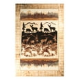 thumbnail image 1 of Furnish My Place Indoor Pine & Moose Lodge Rug with Jute Backing - 2 ft. x 4 ft., Multicolor, Mountain Decor, Area Rug for Living Room, Bedroom, Hallway, Floor, Dining Room, 1 of 9