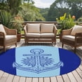 thumbnail image 5 of Anchor Round Living Room Rugs 6 ft, Summer Beach Washable Area Rug with Non-Slip Sturdy Edge Binding Round Carpet for Kitchen Office Bedroom, 5 of 9