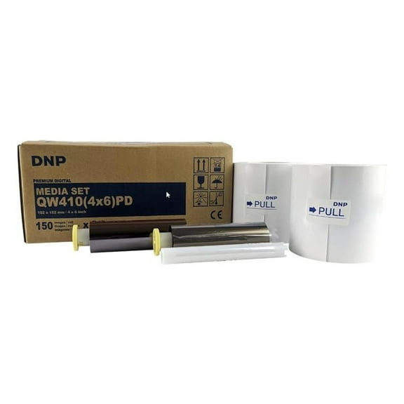 DNP QW4104x6 Premium Digital Media - paper and Ribbon for QW410 from KOBIS - A DNP Authorized Reseller
