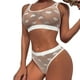 thumbnail image 1 of Gibobby Lencería sexy para mujer Conjuntos de Lencería Sexy para Mujer Brasier de Encaje Flores Sujetador Abierto Tanga G-String Thong Ropa Interior Pijama(Blanco, CH), 1 of 5