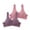 Dark Pink+Purple, variant on Xmarks 3 Packs Front Closure Bras for Women, Lace Front Button Shaping Cotton Bras