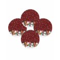 thumbnail image 7 of 13 Inch Round Placemats Set of 4, Red Buffalo Plaid Snowman Non Slip Heat Insulation PP Table Mats, Christmas Winter Snowflake Xmas Washable Place Mats for Kitchen Dining Party Table Decor, 7 of 7