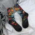 thumbnail image 5 of KLL Butterfly Flower Skull A Print Cool Socks Men's Women's Crew Socks Funny Crazy Novelty Stockings, 5 of 6