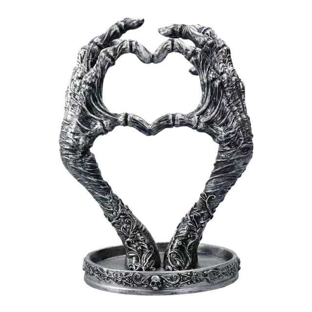 soporte para platos de joyería,Portaplatos de joyería de corazón de amor momificado gótico,soporte para joyas,organizador de pendientes,soporte para collares,Exhibición de pulseras de