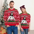 thumbnail image 2 of Lollipie Women's Ugly Christmas Sweatshirt Crewneck Long Sleeve Santa Elf Reindeer Graphic Print Pullover Hoodies Red, 2 of 5