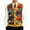 Orange004, variant on Domzest Men Cardigan Sweater Tailored Fit Sleeveless V Neck Sweater Vest Casual Plaid Print Button Up Sweaters Winter Trendy Knit Tops Pink L
