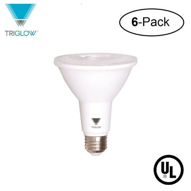 TriGlow T97105-6 12 - 75 Watts Équivalent PAR30 LED Ampoule&44; 850 Lumen&44; Dimmable&44; Couleur de la Lumière du Jour - 5000K&44; UL Listed&44; LED Ampoules&44; Pack de 6