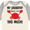 thumbnail image 4 of Inktastic My Grandpop Loves Me Crab Boys or Girls Long Sleeve Baby Bodysuit, 4 of 5