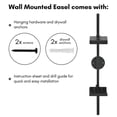 thumbnail image 5 of Americanflat 18" Wall Mounted Picture Frame Stand and Artwork Easel Adaptive Clamps Ideal for 12x18 Frame - Black, 5 of 7