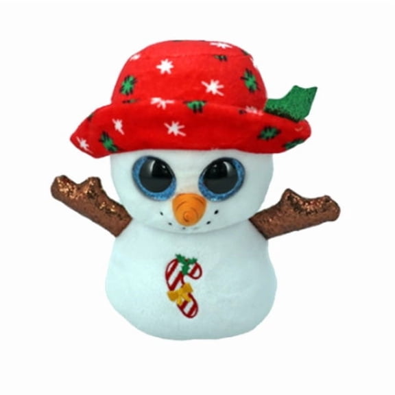 Ty Beanie Boos - Brrrnie the Snowman – Glitter Eyes - Stuffed Animal