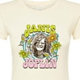 thumbnail image 3 of Janis Joplin - Butterfly And Flowers - Juniors Fitted Graphic T-Shirt, 3 of 5