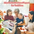 thumbnail image 5 of Huge Wave 108Pcs Kids Pretend Play Kitchen Accessories Set, Toddlers Kitchen Pretend Play Toys, with Pots and Pans, Cookware Toys, Food Cooking Playset for Girls and Boys Age 3-8, 5 of 7