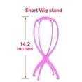 thumbnail image 4 of Amerteer Pink Short Wig Stands,Durable Portable Detachable Wig Dryer For Wigs,14.2 Inches,Travel Wig Stands, Hot Pink,Portable Wig Display Tool for All Wigs and Hats, 4 of 6