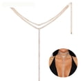 thumbnail image 2 of Collier Ras du Cou en Strass Collier Clavicule à Pampilles Longues Chaîne Collier, 2 of 6