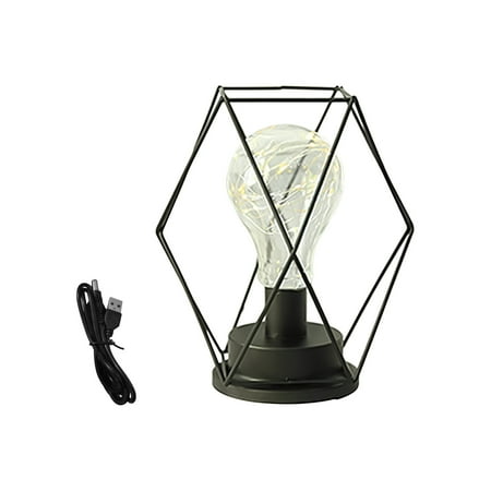 

ZKCCNUK Metal LED Lantern Battery Powered Cordless Light With LED Edsion Style Bulb Night Light Great For Weddings Parties Patio Events For Indoors on Clearance
