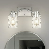 Luxury Classic Bath Light, Large Size: 9.00''H x 14.00''W, with Casual Style Elements, Brushed Nickel Finish, UQL4420 from the Ravensburg Collection by Urban Ambiance