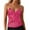 C-Hot Pink414, variant on DHFJKG Women's Glitter Camisoles Top Sequin Embroidery Criss Cross Lace Up Sexy Sleeveless Shirts Party Club Going Out V Neck Stylish Tops