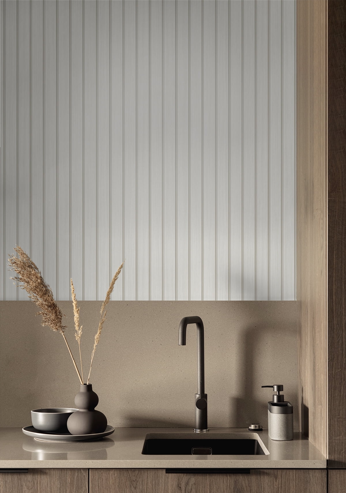 Stacy Garcia Home Faux Wooden Slats Peel and Stick Wallpaper