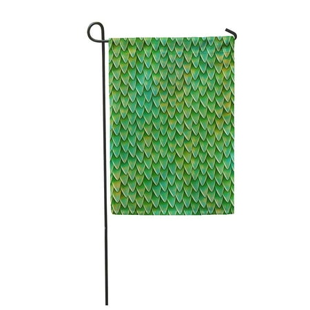 Small Shingled House LADDKE Dragon Scales Reptile Skin Pattern Fish Shingles Roof Small Garden Flag Decorative Flag House Banner 12x18 inch ()