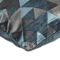 thumbnail image 2 of Sofa Cushion Cover, Teal Blue Couch Pillow&nbsp;Cases 16x16 inch (40x40 cm), Jacquard Toss Pillow Covers, Geometric, Triangle Pattern, Contemporary Decorative Throw Pillow - Teal Origami, 2 of 2