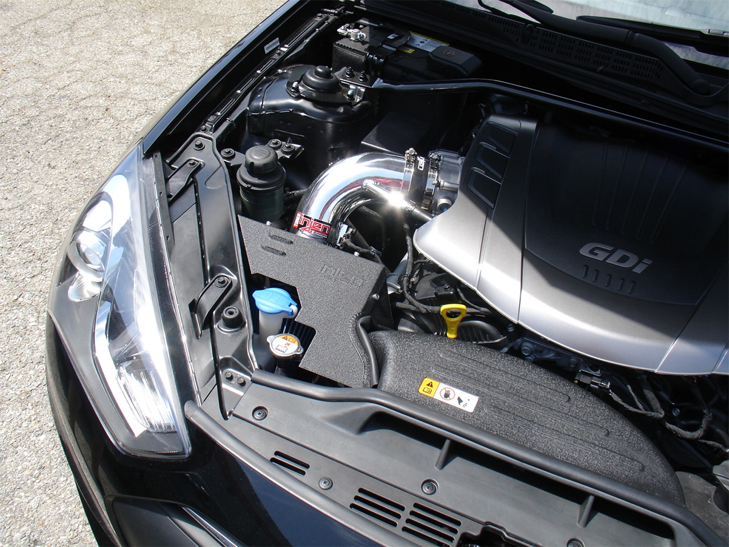 Injen 13 Hyundai Genesis Coupe 3.8L V6 Black Short Ram Intake w/ Heat Shield & Cover Fits select: 2021 TOYOTA TUNDRA DOUBLE CAB SR/SR5