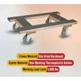 thumbnail image 2 of 18"x30" H Shape Moving Dolly with Non Marking Wheels - 1000 lbs Capacity Heavy Duty Furniture Dolly with 4" Casters & Rubber belting, 2 of 9