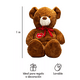thumbnail image 4 of Oso De Peluche Teddy Grande Abrazable Corazón 1 Metro Cafe Obscuro, 4 of 4