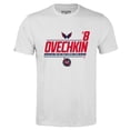 thumbnail image 2 of Men's Levelwear Alexander Ovechkin White Washington Capitals NHL All-Time Leading Goal Scorer Milestone Name & Number, 2 of 3
