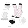 thumbnail image 3 of Zufioo Pink Paw Print Children's Mid-tube Socks, Contrast Color High Elastic Sports Socks - Sweat-absorbent, Warm, Suitable for Children Aged 6-10, 3 of 5