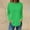 Army Green, variant on Womens Solid Color Long Sleeve Shirt Round Neck Tops Casual Loose Fit Tshirt Classic-Fit Pullover Tees