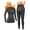 Black, variant on ANFERRY Womens Ski Thermal Set Sweat Wicking Seamless Warm Outfit Sets Crew Neck Base Layers Fall Winter