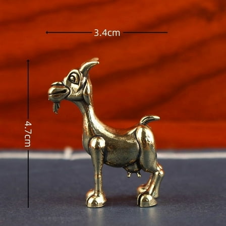 Vintage Brass Goat Statue Retro Animal Sculpture For Home & Office Decor Perfect For Collectors Ornament