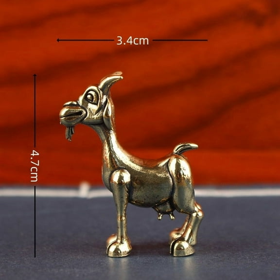 Vintage Brass Goat Statue Retro Animal Sculpture For Home & Office Decor Perfect For Collectors Ornament