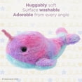 thumbnail image 3 of Bearington Rainbow Narwhal: 12” Groovy Plush Toy, Ultra-Soft with Purple, Blue, and Pink Rainbow Colors, Super Cozy with Sparkly Crystal Eyes, Machine Washable, Magical Gift for Kids of All Ages, 3 of 9