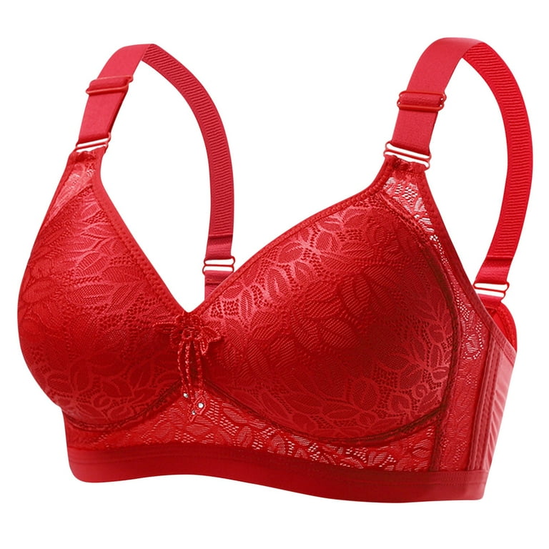 Tawop Woman'S Embroidered Glossy Comfortable Breathable Bra