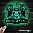 thumbnail image 3 of Craftnamesign Custom Cowboy Skull Metal Wall Art LED Light, Western Cowboy Sign, Skull Decor, 3 of 5