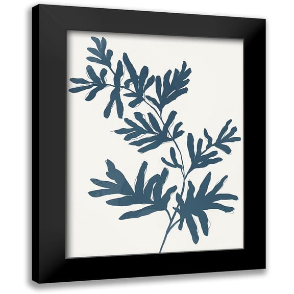Isabelle Z 12x14 Black Modern Framed Museum Art Print Titled - Blue Twig II