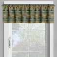 thumbnail image 4 of Ambesonne Tea Party Valance & Curtain, Chinese Vibes Print Boho, 55"x45", Reseda Green and Marigold, 4 of 6