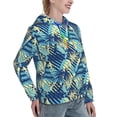 thumbnail image 2 of Yiaed Hawaiian Style Print Womens Casual Hoodies Crew Neck Long Sleeve Sweatshirts With Pocket Pullover Tops Women's Hooded Sweatshirt-XX-Large, 2 of 5