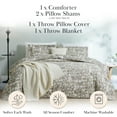 thumbnail image 2 of Southshore Fine Living, Inc. 4-Piece Twin XL/Twin Comforter Set, Down Alternative with Acrylic Throw Blanket for Bed, 1 Pillow Sham, 1 Throw Pillow Cover, Ultra-Soft Microfiber, Rhythm Taupe, 2 of 9