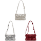 thumbnail image 1 of 6638 Bolso Cuadrado Pequeño Cruzado Un Hombro PU Plisado Con Nicho (beige), 1 of 9